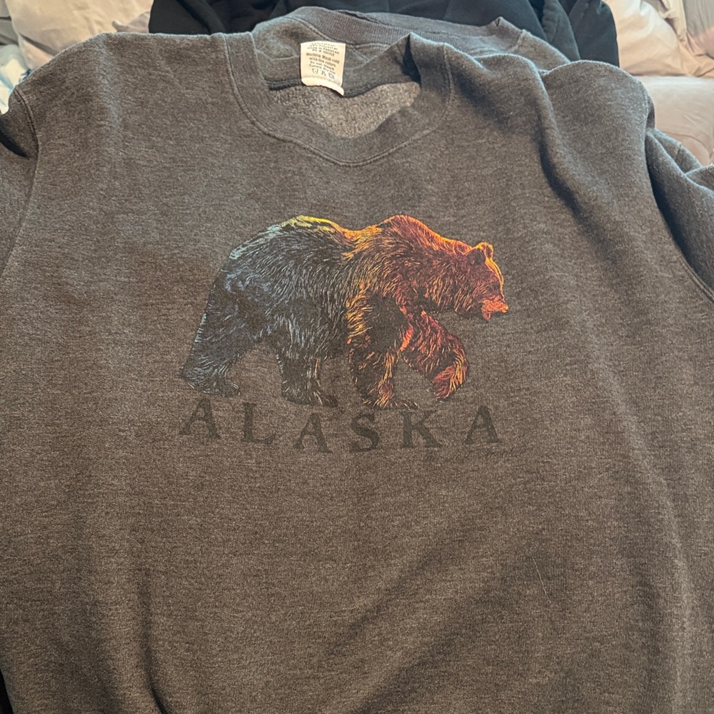Gray Alaska Bear Sweatshirt